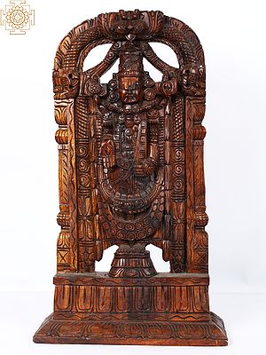 24'' Wooden Carved Tirupati Balaji (Venkateswara)