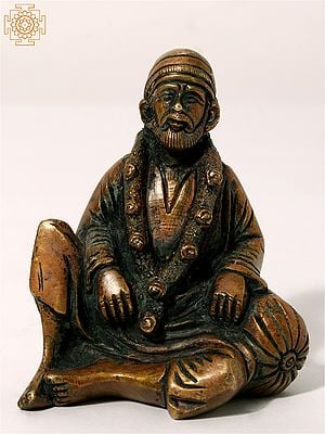 3" Small Shirdi Sai Baba Sculpture in Brass