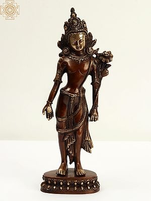 11" Padmapani Avalokiteshvara In Brass
