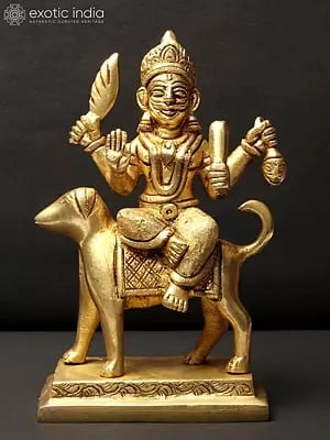 6" Small Brass Goddess Hadkai Statue