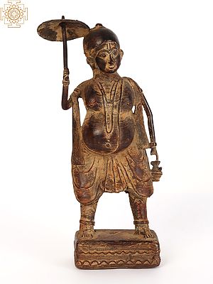 11" Tribal Vamana Avatar Brass Idol of Vishnu