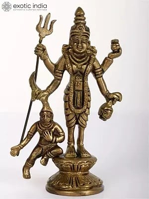 5" Small Goddess Kali Brass Statue