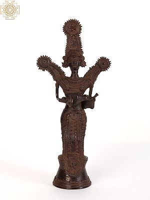 12" Tribal Goddess Danteshwari Devi Brass Statue