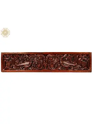 33" Superfine Dragons Design Teakwood Wall Panel