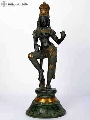 17" Dancing Apsara Brass Statue