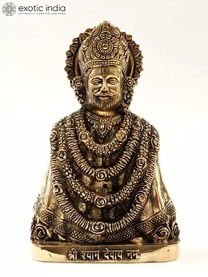 11" Khatu Shyam Ji Brass Statue