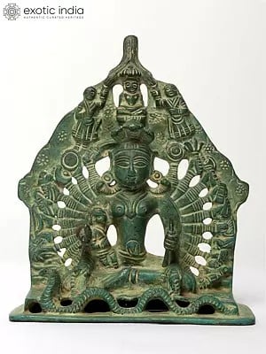 6" Small Brass Deity Jain Statue