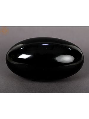 4" Small Black Gemstone Shiva Lingam