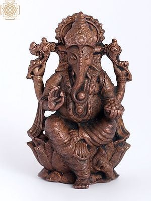 2" Small Lord Ganesha Copper Statue | Handmade