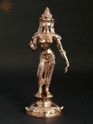5" Small Standing Apsara Statue | Handmade Bronze Idols