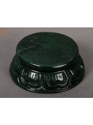 4" Round Shape Gemstone Base for Deity