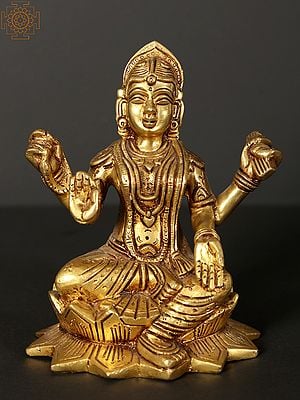 6" Goddess Balambika (Bala Tripurasundari) Brass Statue