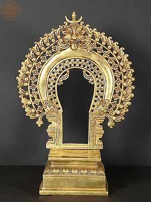 18" Brass Kirtimukha Throne For Your Favourite Deity