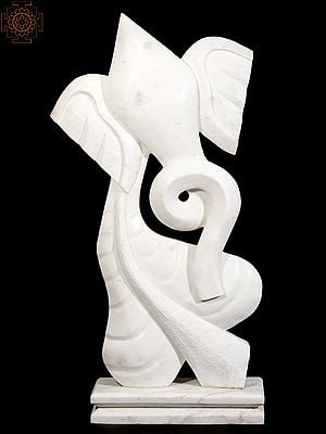 49" Peepal Leaf Ganesha Statue | Modern Art Sculpture