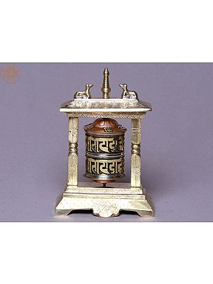 5" Gate Mane (Prayer Wheel) with Carving | Made In Nepal