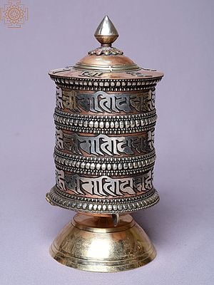 8" 3 Lines Extra Fine Table Mane (Prayer Wheel) | Made In Nepal