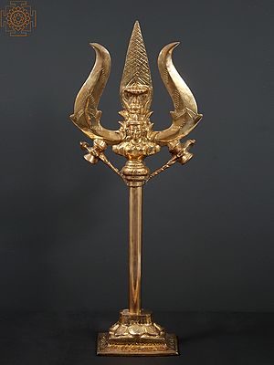 27" Lord Shiva's Trishul | Trident with Stand