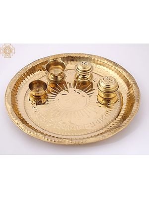 Brass Puja Thali Set | Ritual & Puja Items