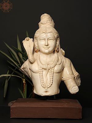 24" Vishweshwara Shiva Marble (Vintage) | Modern Art