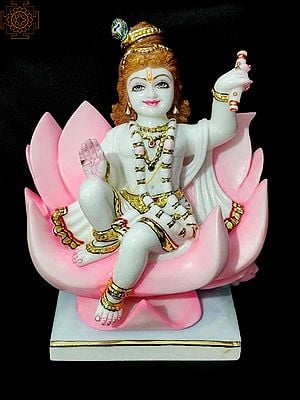 18" Sitting Bal Gopal on Lotus
