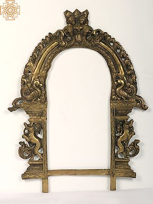 22" Brass Kirtimukha Prabhavali (Arch)