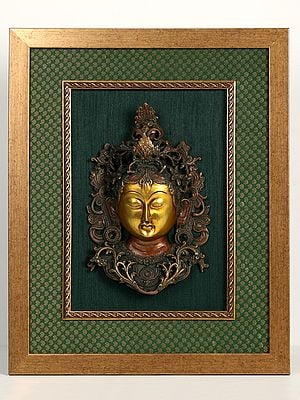 Wooden Framed Goddess Tara  (Tibetan Buddhist Deity) | Wall Hanging
