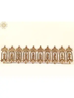 43" Dashavatara - The Ten Incarnations of Lord Vishnu | Wall Hanging
