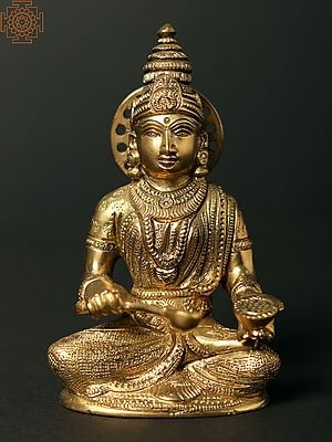 4" Small Goddess Annapurna - Goddess of Food and Nourishmen