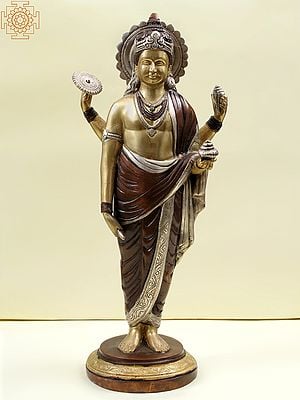 19" Dhanvantari - The Physician of Gods In Brass