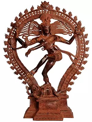 34" Large Dancing Lord Shiva (Ananda-Tandava) | Handmade