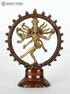 8" Nataraja Brass Sculpture | Handmade Idol | Made in India