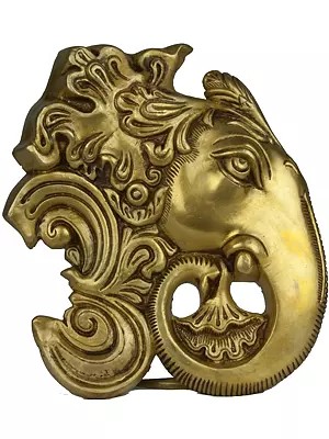 10" Ganesha OM (AUM) Wall Hanging in Brass | Handmade | Made in India