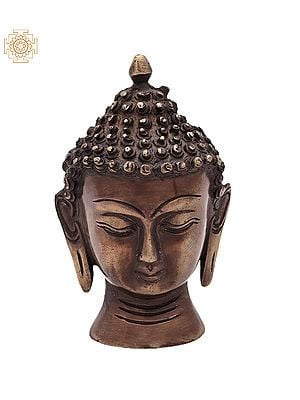4" Lord Buddha Head in Brass | Handmade | Made in India