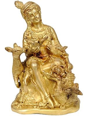 6" The Compassionate Krishna in Brass | Handmade | Made In India
