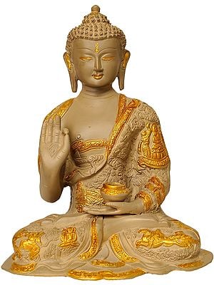 11" Buddha in The Vitarka Mudra | Brass Buddha | Handmade | Made In India