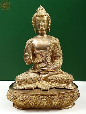 Erdender Buddha Bhumisparsa Erdung Chakra Muladhara Mudra 33cm 4kg Messing 