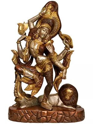 16" Dancing Ardhanarishvara (Shiva and Parvati) Brass Statue | Indian Handcrafted Idol