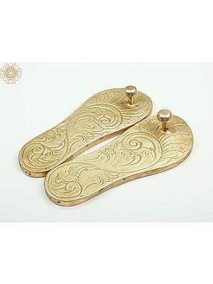 11" Khadau (Paduka) In Brass | Handmade | Made In India