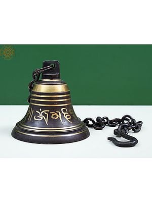 Tibetan Buddhist Ritual Bell with Sacred Mantras
