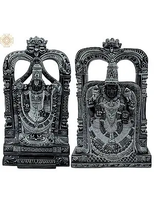 Lord Venkateshvara as Balaji at Tirupati with Goddess Padmavati