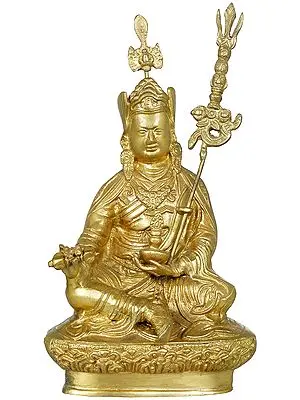 9" Tibetan Buddhist Deity Guru Padmasambhava - The Second Buddha In Brass | Handmade | Made In India