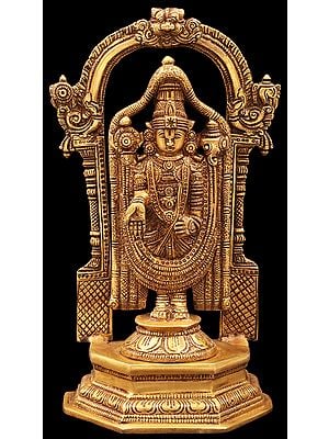 11" Lord Venkateshwara as Balaji at Tirupati In Brass | Handmade | Made In India