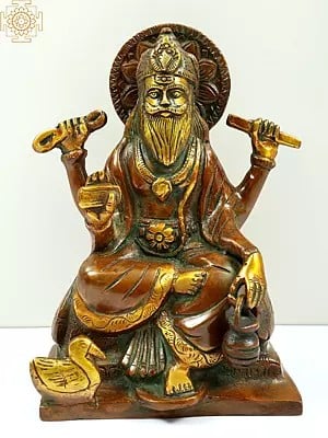 7" Vishwakarma Ji In Brass | Handmade | Made In India