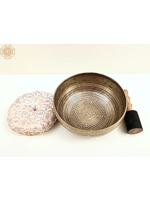 9" Singing Bowl with The Image of Mandala