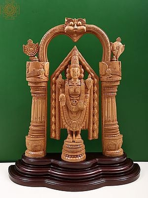 23" Wooden Lord Tirupati Balaji (Venkateshvara)