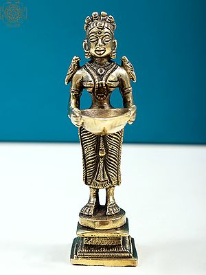 4" Small Paavai Vilakku | Deep Lakshmi | Handmade