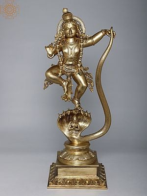 26" Superfine Bronze Krishna | Hoysala Art