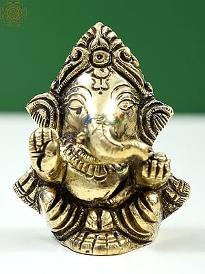 2" Small Lord Ganesha Brass Idol
