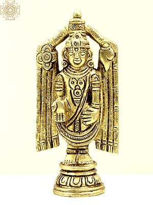 4' Small Lord Venkateshwara Brass Idol | Lord Balaji Statue