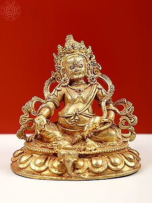2" Small Copper Nepalese Buddhist Kubera